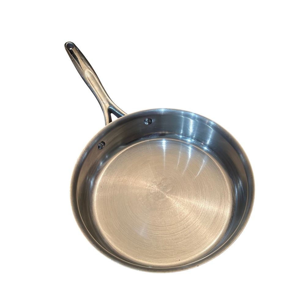 Pampered Chef Skillet Silver Stainless Steel 10 Inch Tri-Ply Pan 10"